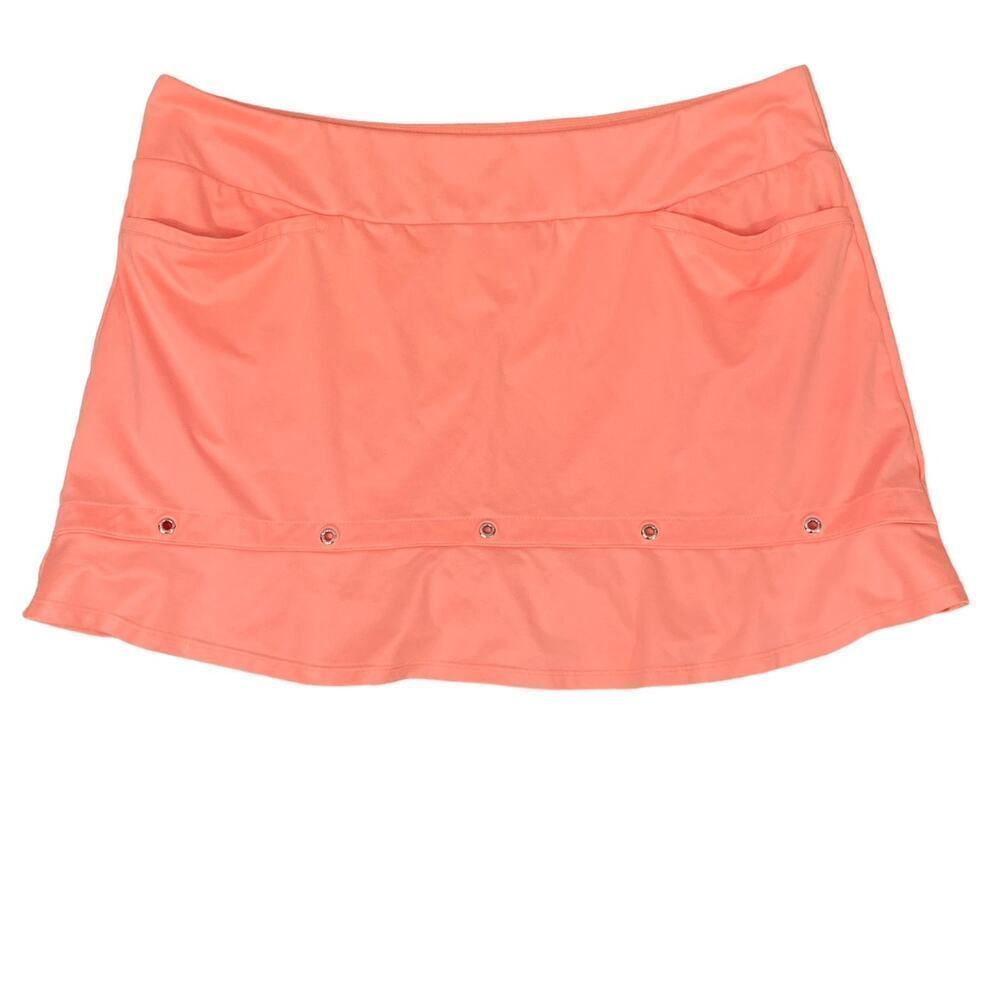Tail Women's Golf Skort Skirt Size XL Orange Bright Pockets Tennis Pickleball